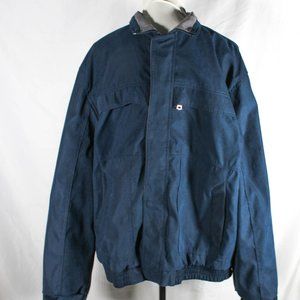 I5 Apparel Navy Blue Sueded Microfiber Jacket Men's Size XL